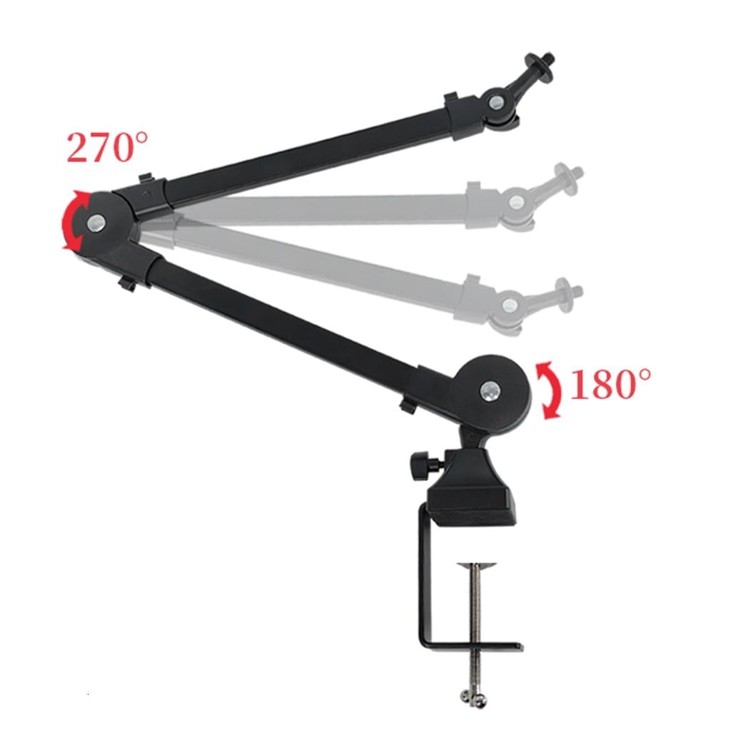 Jesscasday Microphone Arm withPop Protections - Microphone Stand with Wind Protections