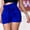 Blue, variant on Womens Shorts Casual Sevevn Women's Pockets Wide-Leg Pure Color Short Pants Summer Shorts