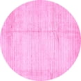 thumbnail image 1 of Ahgly Company Indoor Round Solid Pink Modern Area Rugs, 5' Round, 1 of 4