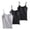B-Light blue, variant on Miorin 3 Pieces Women Camisole Tank Tops with Built-in Padded Bra, Adjustable Spaghetti Strap Scoop Neck Modal Cami Shirts, Wireless Shelf Bra Undershirt for Daily Casual Lounge Outdoor, Beige M
