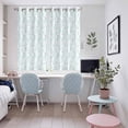 thumbnail image 5 of Aqua Spring Floral Kitchen Curtains 72 Inch Length, Summer Botanical Watercolor Grommet Top Bedroom Living Room Curtains, Light Filtering Cafe Curtain Drapes 2 Panels Set 104''x72'', 5 of 9