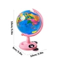 thumbnail image 3 of Educational Model​​ Mini Illuminated Globe, 4x4 Inch Pocket Geography Toy, Rotating World Map with LED for Learning Decor​ Portable Globe​​, 3 of 6