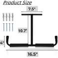 thumbnail image 2 of 4 Pack Overhead Garage Storage Hooks, 16.5" Heavy Duty Ceiling Mount Hangers, Double T-Bar Metal Ladder Racks, Hanging for Bike, Pipe Lumber, Fishing Rod, Sports Equipment, 2 of 4