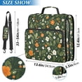 thumbnail image 2 of FORMRS Zipper Binder with Shoulder Strap 2-inch Ring 500 Sheet Capacity File Bag, Green Flowers Pattern, 2 of 5