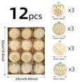 thumbnail image 2 of 12 Pcs Velvet Christmas Tree Ornaments Flocked Christmas Ball Decorations Xmas Balls Hanging Ornaments for Xmas Tree Wreath Garland Holiday Fireplace Decoration,  Beige, 2 of 7