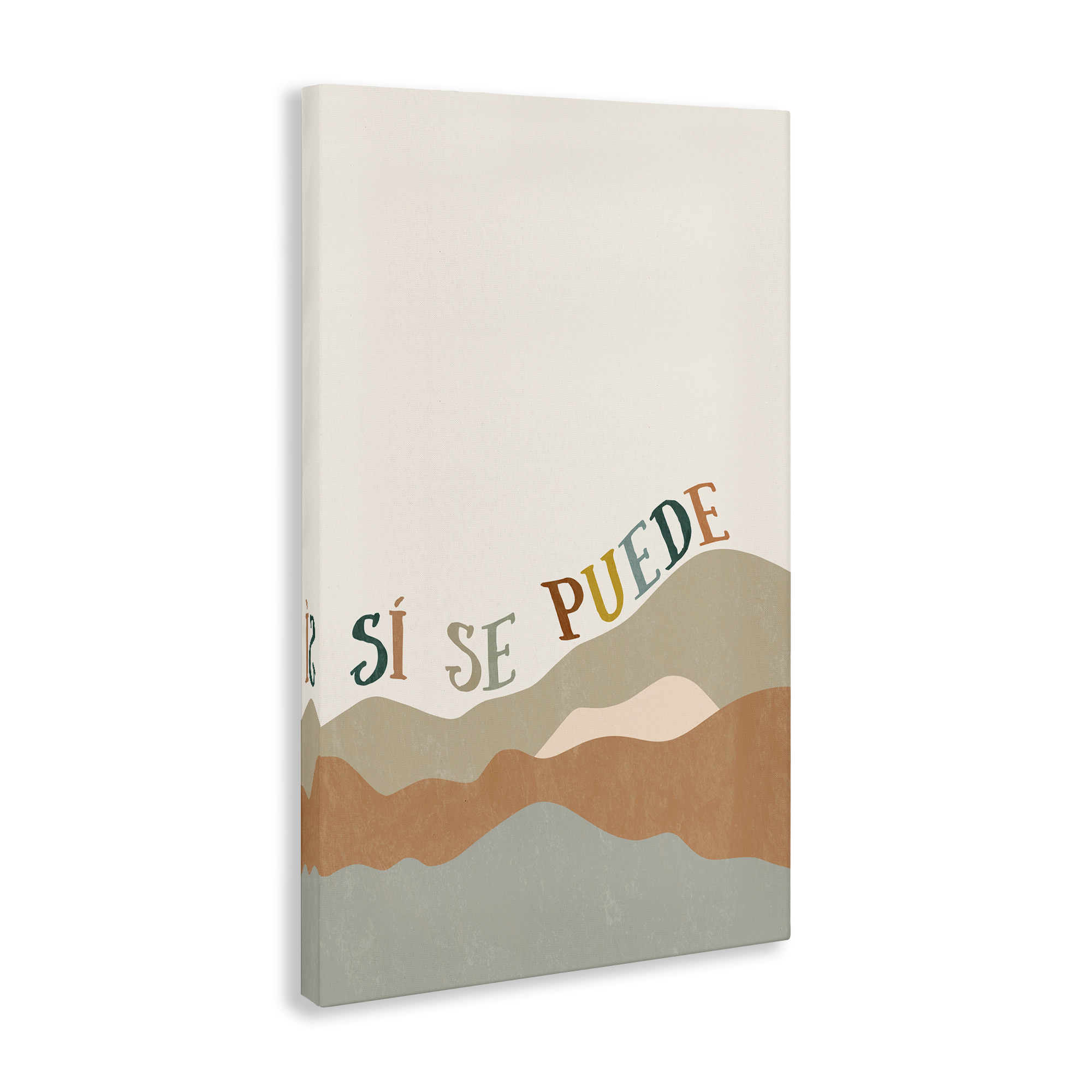 Stupell Industries Sí Se Puede Montañas Inspirational Quotes & Sayings Painting Wrapped Canvas Art Print Wall Art, 20 x 30