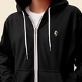 thumbnail image 5 of Dalix Lightning Bolt Glow in the Dark Embroidered Zip Hoodie Fleece Long Sleeve Pocket Warm Soft Mens in Black 2XL XX-Large, 5 of 5
