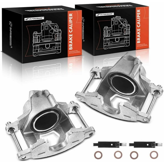 A-Premium Disc Brake Caliper Assembly Compatible with Chevrolet C10 C20 GMC Jimmy C1500 C2500 Cadillac Front Side 2-PC Set