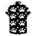 thumbnail image 4 of Blusa y camisa de manga corta con cuello vuelto para hombre, blusa informal de moda con cuello vuelto, blusa estampada de manga corta con botones, blusa de poliéster para hombre, 4 of 4