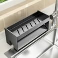 thumbnail image 1 of Linnome Carbon Steel Drainage Rack Multi Purpose Storage Shelf for Kitchen and Bathroom Sink Organization and Daily Essentials, 1 of 6