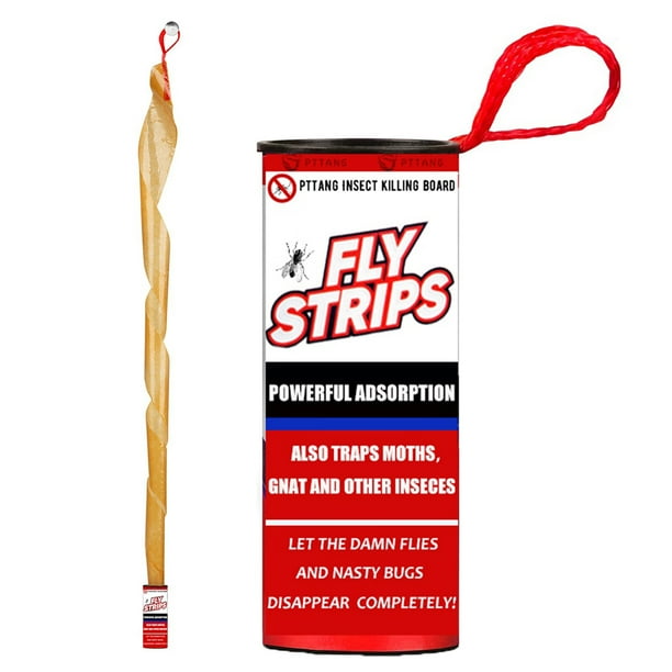 Sticky Fly Strips Paper Fly Traps Catcher Gnat Trap DoubleSided