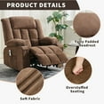 thumbnail image 6 of EuKer Recline Rocker Swivel Chair, Rocker Recline with Massage and Heat for Bedroom, Living Room, Brown, 6 of 8