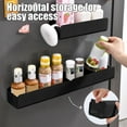 thumbnail image 5 of Djiypn 2 Pack Magnetic Spice Rack Organizer for Refrigerator, Black Fridge Organizers and Storage for Kitchen, 5 of 6