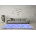 thumbnail image 3 of Ahgly Company Machine Washable Indoor Rectangle Abstract Blue Modern Area Rugs, 2' x 5', 3 of 4