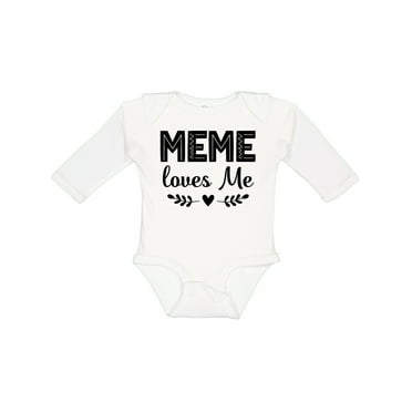 Inktastic Meme Loves Me Baby Clothes Girls Long Sleeve Baby Bodysuit