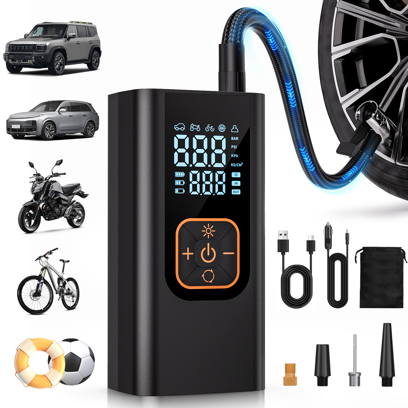 Rehottop Cordless Tire Inflator, 180PSI photo 1