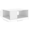 thumbnail image 2 of vidaXL Coffee Table White Chipboard Side Sofa Accent High Gloss White/White, 2 of 5