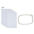 thumbnail image 2 of Coofit 5PCS Needlework Fabric Creative DIY Cross Stitch Cloth with Embroidery Frame, 2 of 5