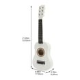 thumbnail image 2 of Mini guitarra acústica de 21 pulgadas, instrumento musical, artesanía de madera para niños principiantes (blanco), 2 of 7