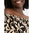 thumbnail image 5 of Terra & Sky Women's Plus Convertible Blouse with Short Sleeves, Sizes 0X-5X, 5 of 5