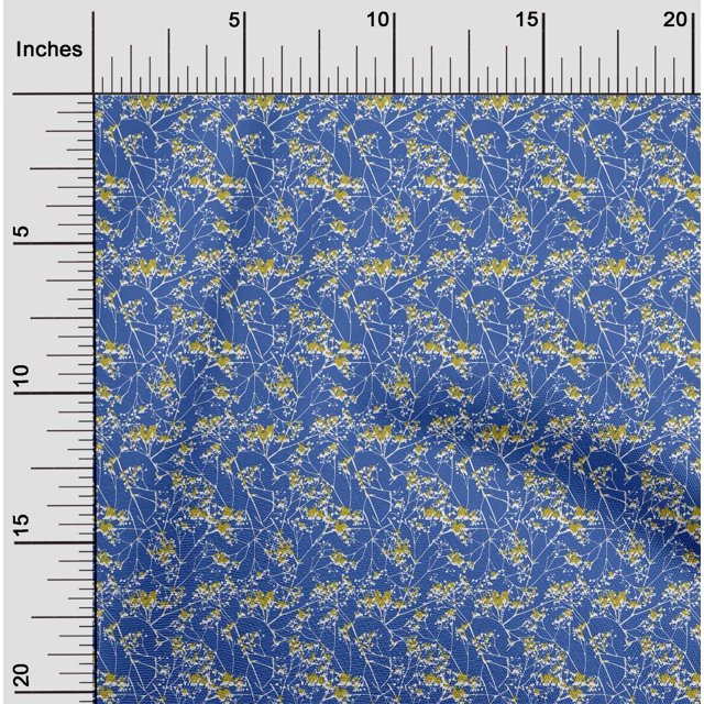 oneOone Cotton Cambric Fabric Floral Texture Printed Fabric 1 Yard 56 Inch Wide