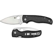 Spyderco Shaman G10 Black Folding Pocket Knife, Plain Blade - C229GP