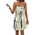 thumbnail image 3 of Womens Summer Dress Spaghetti Strap Casual Printed Dress Boho Floral Beach Sundress White M, 3 of 9