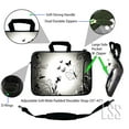 thumbnail image 3 of LSS 17 inch Laptop Sleeve Bag Notebook with Extra Side Pocket, Soft Carrying Handle & Removable Shoulder Strap for 16" 17" 17.3" 17.4" - Dark Contrast Fade Butterfly, 3 of 3