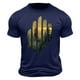 thumbnail image 1 of Camisa Casual de Cuello de la Tripulación de la Impresión de la Selva de Manga Corta Top Ligero de Poliéster para los Hombres, Camiseta de Manga Corta para el Uso Diario de Primavera Verano, 1 of 9