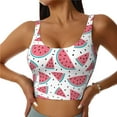 thumbnail image 2 of Uemuo Watermelon Pattern Women's Sports Bra - High Impact Support, Breathable, and Comfortable Athletic Bra for Running, Yoga, and Workouts, 2 of 9