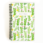 Personalized Back To School 5 x 8 Notebook - Fun Cacti