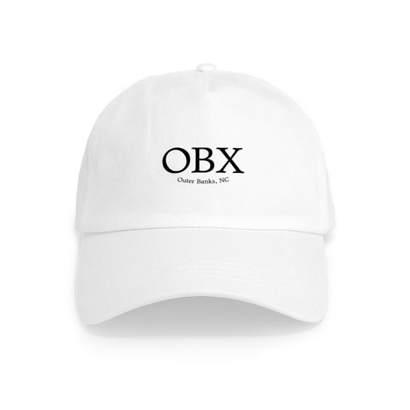 CafePress - OBX.Black Hat Oval Cap - Adjustable 100% Brushed Unisex Casual Cotton Baseball Cap, Beige, 1