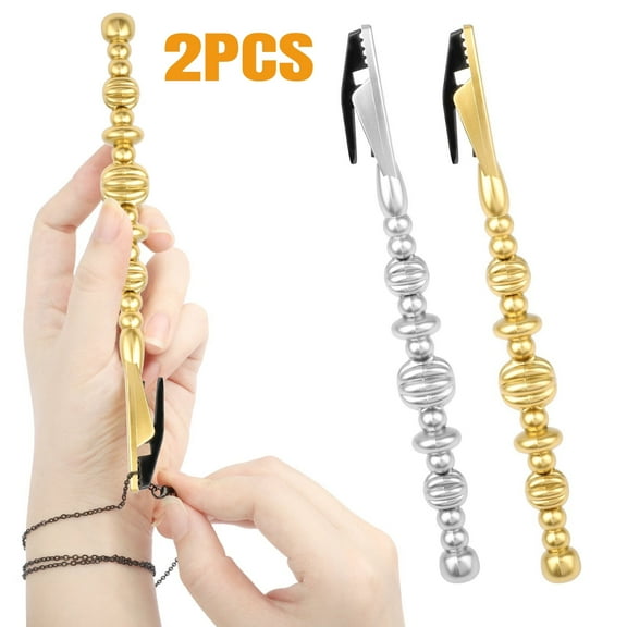 2pcs Bracelet Buddy, DISEN Jewelry Bracelet Helper, Bracelet Fastener Gadget, Bracelet Wearing Aid Tool, Bracelet Mate for Easily Wearing Necklace Watch Jewelry, Golden and Silver