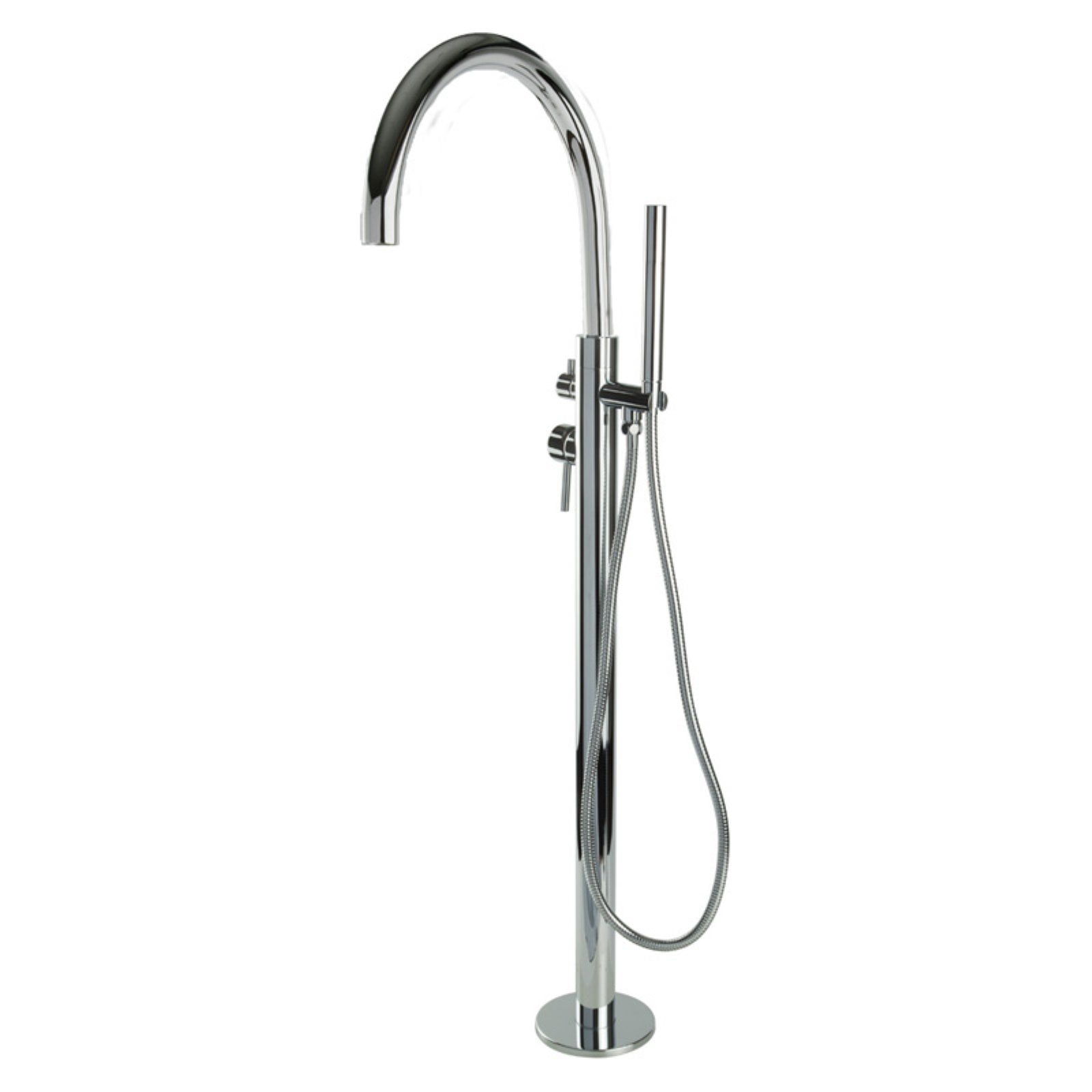 Borhn Osseo B51299 Floor Mount Bathtub Faucet With Extended Spout