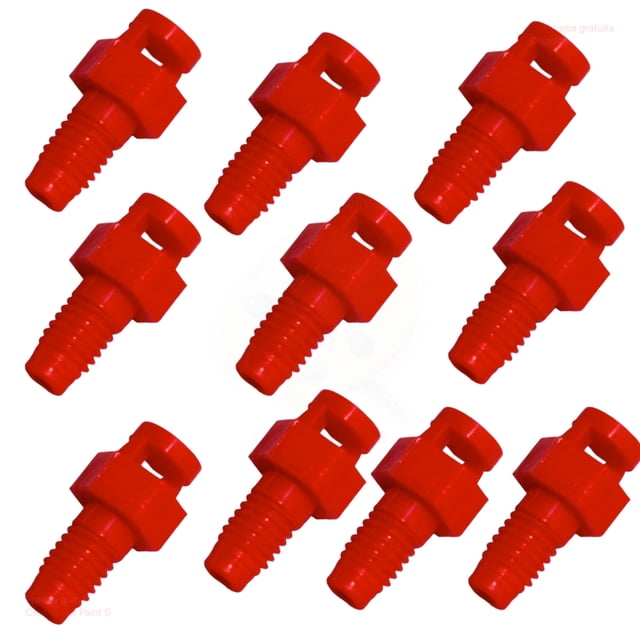 Aspersor de riego Microjet, 360°, 1,8 A, 2,7 m, alcance, rojo x10