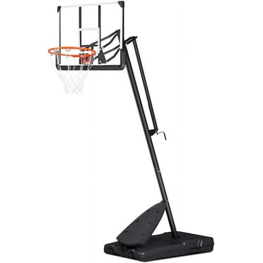 54 In. Basketball Hoop Outdoor Portable Basketball Goal with 7.5 - 10 Ft. Adjustable Basketball System Basketball Equipment with Wheels for Adult Teenagers Family Indoor and Outdoor