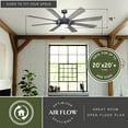 thumbnail image 4 of Vaxcel Burlington 68-in. Large Slate Gray Farmhouse Windmill Indoor Outdoor Ceiling Fan with DC Motor, Integrated LED Light Kit and Remote, 4 of 10