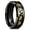 Black & Gold Foils, variant on King Will Tungsten Carbide Wedding Band for Men - 8mm Black High Polished Inlay Blue Green Sand Sea Desert Star for Everyday Wear Comfort Fit Size 12