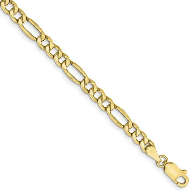 Bracelet Chaîne Figaro en Or Jaune 10k 4,2 mm