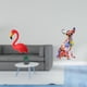 thumbnail image 2 of Escultura de jardín de un cachorro de flamenco multicolor, figura de animal para decoración navideña de primavera y sala de estar., 2 of 8