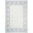 thumbnail image 3 of SAFAVIEH Machine Washable Rug Indoor/Outdoor Bermuda Collection - Bermuda Patton Floral Machine Washable Indoor/Outdoor Area Rug, Ivory/Light Blue, 5'3" x 7'6", 3 of 9