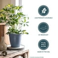 thumbnail image 3 of The HC Companies 10 Inch Eclipse Round Planter with Saucer - Indoor Outdoor Plant Pot for Flowers, Vegetables, and Herbs, Warm Gray Pack of 2, 3 of 6
