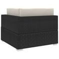 thumbnail image 4 of vidaXL Patio Furniture Rattan Sofa Chair Corner Seat with Cushions Poly Rattan, 4 of 6