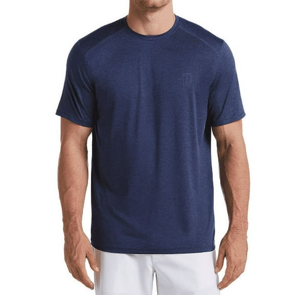 Pga Tour Men's Heathered Short Sleeve Crew Neck Knit T Shirt, Medium