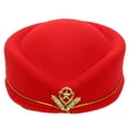 thumbnail image 1 of Stewardess Hat Retro Flight Attendant Hat Air Hostess Cap Cosplay Costume Uniform Cap, 1 of 9