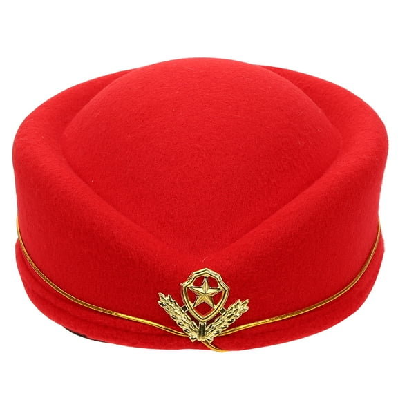 Stewardess Hat Retro Flight Attendant Hat Air Hostess Cap Cosplay Costume Uniform Cap