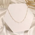 thumbnail image 3 of Cterwk Chain Pearl Necklace for Women, 14K Gold Plated Layered Pearl Necklaces for Women, 3 of 6