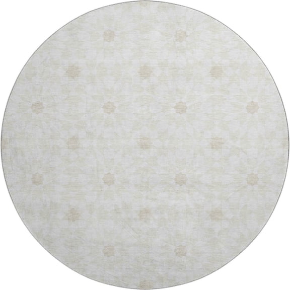 Dalyn Rugs Premium Machine Washable Mayfield AMF734 Ivory 8' x 8' Round Rug