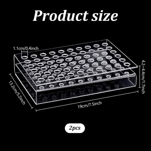 60 Holes Cartridge Display Stand 510 Carts Stand Flavor Cartridge Holder Desk Organizer Stand Acrylic Pen Holder for Home Office Desktop 7.5x 5.2x1.6 Inch