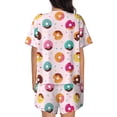 thumbnail image 6 of Sigee Colorful Donuts for Sleepwear Casual Pjs with Pockets Women's Pajamas Sets Shorts 2 Piece Short Sleeve Lounge Sets 4X-Large, 6 of 9